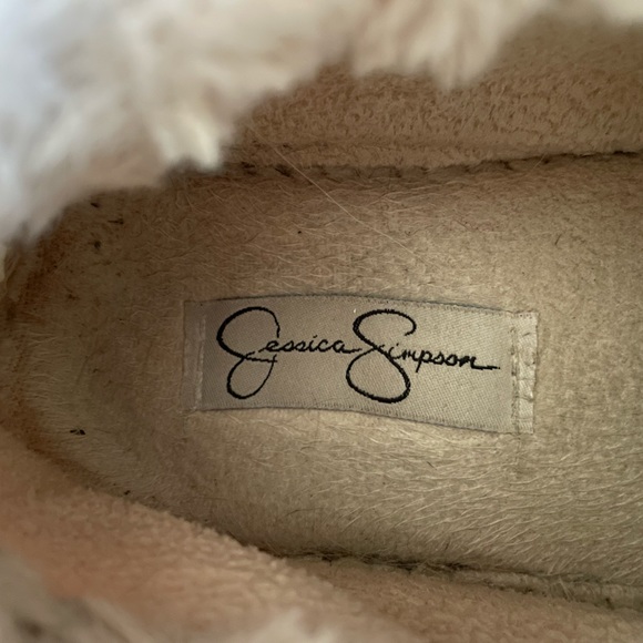 Jessica Simpson Faux Fur Bootie Slippers - Brown/Cream - Picture 8 of 8